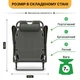Складывающееся кресло кровать с подушкой до 150 кг LEOBRO Black (LB-1141) - изображение 6