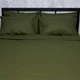 Комплект постельного белья Moon&Star Полуторный Евро 160x220 наволочки 2x70x70 Olive Luxe Бязь Gold Люкс (MS-820014757) - изображение 3