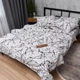 Комплект постільної білизни Moon&Star Полуторний 143x210 наволочки 2x50x70 White Marble Бязь Gold Люкс (MS-820015661) - зображення 5