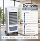 Мобильный воздухоохладитель Domotec MS-1628 60 Вт, напольный климатический комплекс 3 режима, бак 4 л, пульт ДК, белый - изображение 5