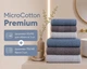 Набор турецких махровых полотенец Cestepe MicroCotton Premium 3 штуки 50x90 + 3 штуки 70х140 Nesha плотность 600 г/м2 - изображение 1