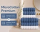 Набор турецких махровых полотенец Cestepe MicroCotton Premium 3 штуки 50x90 + 3 штуки 70х140 Ezgi 7 плотность 600 г/м2 - изображение 1