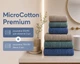 Набор турецких махровых полотенец Cestepe MicroCotton Premium 3 штуки 50x90 + 3 штуки 70х140 Nevara 2 плотность 600 г/м2 - изображение 1
