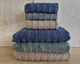 Набор турецких махровых полотенец Cestepe MicroCotton Premium 3 штуки 50x90 + 3 штуки 70х140 Ucgen 1 плотность 600 г/м2 - изображение 3
