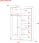 Шафа-купе Doros G-Caiser 2 Дзеркала / 3 частини 160х60х240 см Антрацит (42005409) - зображення 5