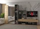 Шафа-купе Doros G-Caiser 1 ДСП / 1 дзеркало / 3 частини 160х60х240 см Антрацит/Дуб Евок (42005413) - зображення 5