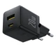 Мережевий зарядний пристрій Baseus Palm Fast Charger C+U 20W EU Cluster Black (with Baseus Mini White Cable USB-C to USB-C 60W (20V/3A) 1m Cluster Bla (P10111608113-01) - изображение 3