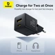 Мережевий зарядний пристрій Baseus Palm Fast Charger C+U 20W EU Cluster Black (with Baseus Mini White Cable USB-C to USB-C 60W (20V/3A) 1m Cluster Bla (P10111608113-01) - изображение 14