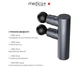 Перкуссионный массажер Medica+ MassHand Pro 2X, 5 уровней интенсивности, компактный - изображение 3