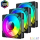 Wentylatory do obudowy GameMax Case Fan KF300R BK Black 120 mm ARGB PWM Reverse Blade (3 szt.) - obraz 1