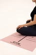 Коврик для йоги WCG Asana 173×61×0,4 см с разметкой для асан и чехлом, пастельно-розовый - изображение 2