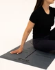 Коврик для йоги WCG Asana 173×61×0,4 см с разметкой для асан и чехлом, темно-зеленый - изображение 2