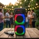 Колонка Bluetooth з мікрофоном 16 Вт Sing-e, акустична портативна система з FM-радіо та з пультом дистанційног керування, LED-підсвіткою для краоке, дому та відпочинку, ZQS4273M - зображення 1