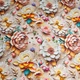Ткань Панама хлопок 180 см 235 гр/м2 з защитой от пятен, для скатертей, штор, декора цветы беж 5253453 - зображення 1