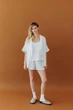 Жіноча сорочка з мусліну ART KNIT біла, S-M 045951 - зображення 10