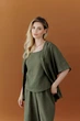 Женская рубашка из муслина ART KNIT оливковая, S-M 045961 - изображение 2