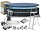 Каркасный бассейн Intex Ultra XTR Frame Pool 549×132 см 26423 л круглый черный с песчаным насосом-фильтром 6000 л/ч, стремянкой, подстилкой и тентом - изображение 2