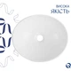 Раковина накладна Qtap Dove 415x340x140 мм з донним клапаном мармур (QTDOV188SB49785) - изображение 2