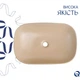 Раковина накладна Qtap Robin 600x390x150 мм з донним клапаном бежевий (QTROB188SB49787) - изображение 2