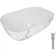 Раковина накладна Qtap Robin 600x390x150 мм з донним клапаном мармур (QTROB188MR49788) - изображение 1