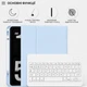 Чохол-клавіатура для планшета BeCover для Apple iPad Pro 11" M5 2025 з кріпленням для стилуса Apple Pencil Light Blue (BC_715986) - зображення 2