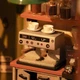 Румбокс конструктор NO.17 Cafe модель мини домик с LED подсветкой Robotime - изображение 5