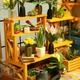 Румбокс конструктор Cathy’s Flower House модель мини домик с LED-подсветкой Robotime - изображение 4