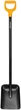 Садовая лопата совковая 127 см рессорная сталь Fiskars FK-2856 - изображение 1