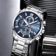 Мужские наручные часы Curren 8475 Silver Blue кварцевые с хронографом на металлическом браслете - изображение 2