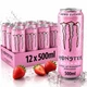 Упаковка безалкогольного енергетичного напою Monster Energy Ultra Strawberry Dreams 500 мл х 12 банок енергетик - зображення 1