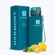Пляшка для води Harmony Total Indigo 0,5 л. з контейнером для фруктів і захисним неопреновим чохлом - зображення 1