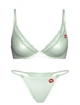 Комплект Tease Lightly Lined Satin Kiss Plunge Bra Мʼятний 36D-M - изображение 3