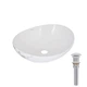 Раковина накладная Qtap Dove 415x340x140 мм, Marble, овальная, с донным клапаном QTDOV188SB49785 - изображение 1