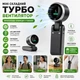 Складной Турбо вентилятор портативный, 5 скоростей, LED дисплей, USB Type-C, настольный и ручной 2 в 1 с ремешком на шею, черный - изображение 2