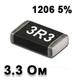 Резистор SMD 3.3R 1206 5% - 737267 - изображение 1