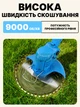 Газонокосарка-тример акумуляторна 12 В для трави та кущів, 2 акумулятори, ножі та пиляльний диск, блакитна - зображення 2