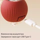 Смарт-мяч для кошек и собак WikerBall со световыми и звуковыми эффектами, красный - изображение 7