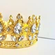 Корона на торт золото с перламутровым камешком 8см - изображение 2