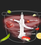 Блендер Raf Food Processor R7019 измельчитель кухонный 250W металлическая чаша на 2 л чоппер - изображение 2