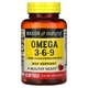 Омега 3-6-9, масло рыбы, льна и огуречника, Omega 3-6-9 1,200 mg Fish, Flax & Borage Oils, Mason Natural, 60 капсул - изображение 1