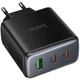 Сетевое зарядное устройство HOCO C160A Upgrade PD65W+QC3.0 (1USB-A/2C) (Black) (254495) - изображение 6