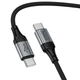Дата кабель HOCO X121 Nuevo Type-C to Type-C 60W (1.5m) (Black) (254474) - зображення 6