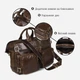Сумка портфель мужская из натуральная кожи Vintage leather-14074 Коричневая - изображение 13