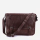 Сумка мессенджер через плечо мужская из натуральная кожи Vintage leather-14089 Коричневая - изображение 4