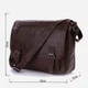 Сумка мессенджер через плечо мужская из натуральная кожи Vintage leather-14089 Коричневая - изображение 11