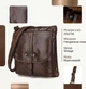Сумка планшет через плечо мужская из натуральная кожи Vintage leather-14091 Коричневая - изображение 18