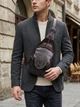 Сумка слинг через плечо мужская из натуральная кожи Vintage leather-14559 Коричневая - изображение 2