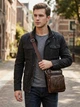 Сумка кросс боди через плечо мужская из натуральная кожи Vintage leather-14608 Коричневая - изображение 2