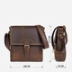 Сумка кросс боди через плечо мужская из натуральная кожи Vintage leather-14675 Коричневая - изображение 12