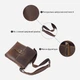 Сумка кросс боди через плечо мужская из натуральная кожи Vintage leather-14675 Коричневая - изображение 13
